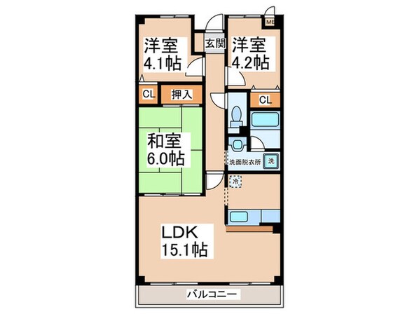 ドミールまつなみの物件間取画像